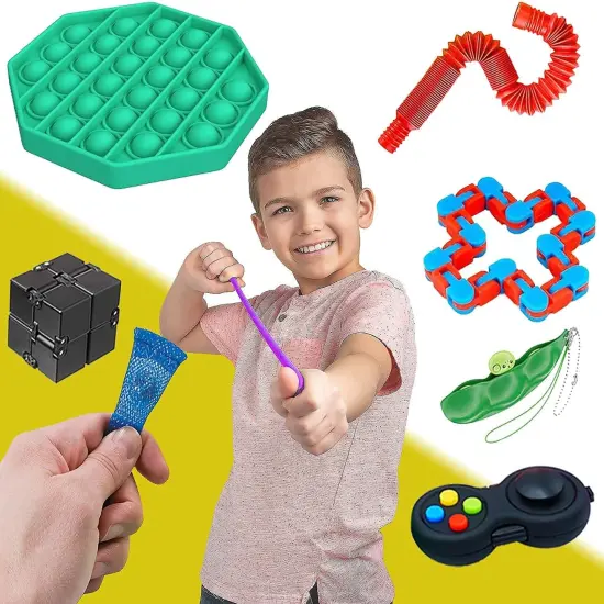 4E's Novelty 30 Pack Fidget Toy Set for Kids - Sensory Toys, Anxiety, ADHD & Autism Toys, Social Emotional Learning {2}