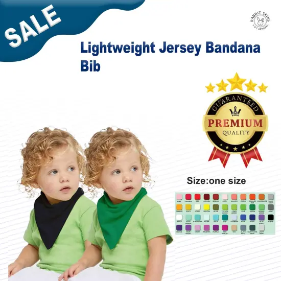 Rabbit Skins&reg; Lightweight Jersey Bandana Bib Royal/ white {3}