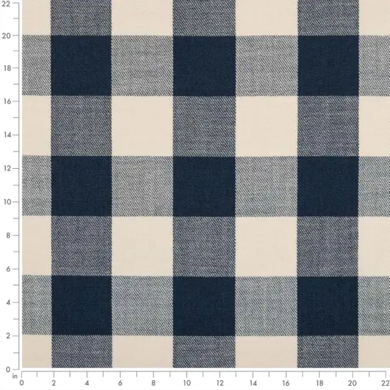 Buffalo Navy - Blue Check & Houndstooth,Plaid Upholstery Fabric 54 Inches" {3}