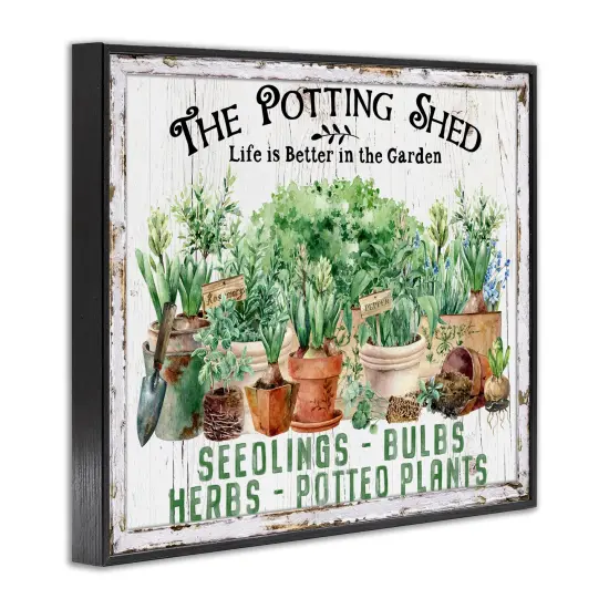 Stupell Industries Farmhouse Potting Shed Framed Giclee Wall Art Design by Creatif Belle {3}