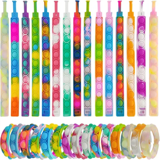 30 Pcs Pop Bracelet Bubble Fidget Toys {1}