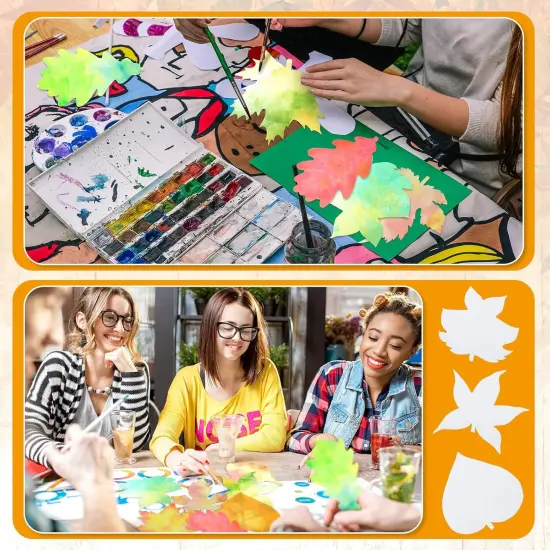 80 Pcs Fall Theme Color Diffusing Leaves 10 Inches {4}