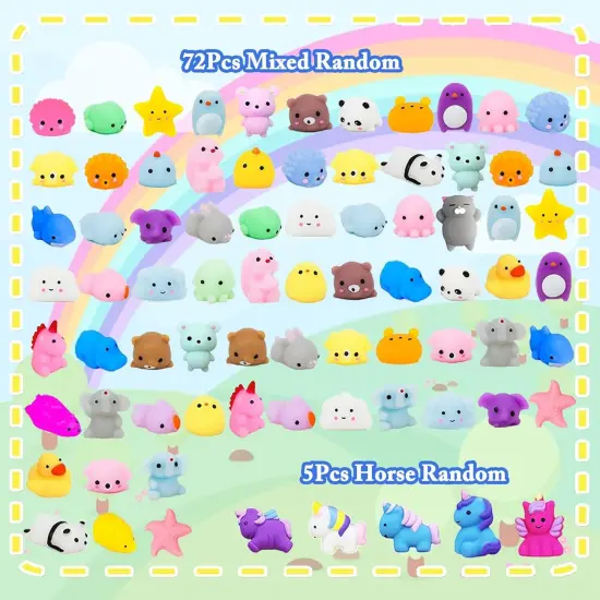 130Pcs Mochi Squishy Toys Kit for Kids {3}