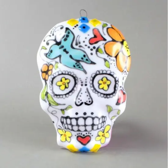 8.25" x 5.5" x 1.5" Sugar Skull Mask Glass Fusing Drape Kiln Mold {2}