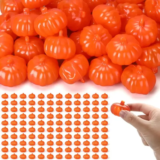150 Pcs Fall Artificial Pumpkin Table Centerpiece {1}