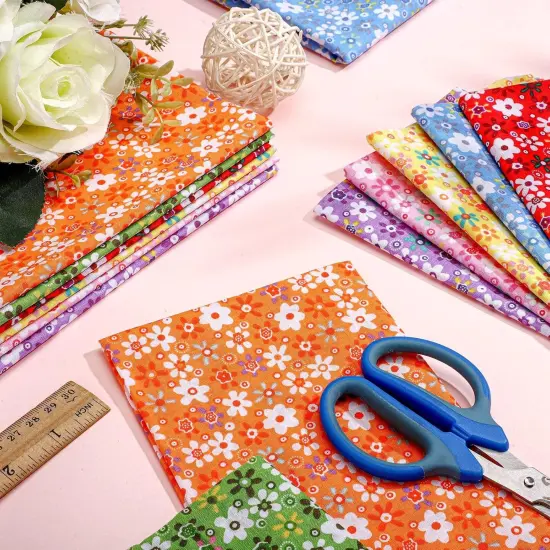 15 Pcs 20 x 20 Inch Cotton Fabric Floral Square Quilting {4}