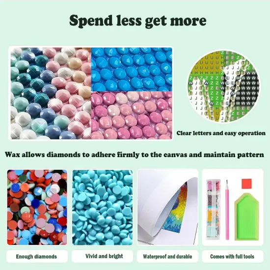 12 Pack Highland Cow Diamond Art Kits for Adults Kids 5D,12x16 Inches {5}