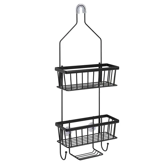Bathroom Classic Hanging Over The Shower Head Caddy Black {1}