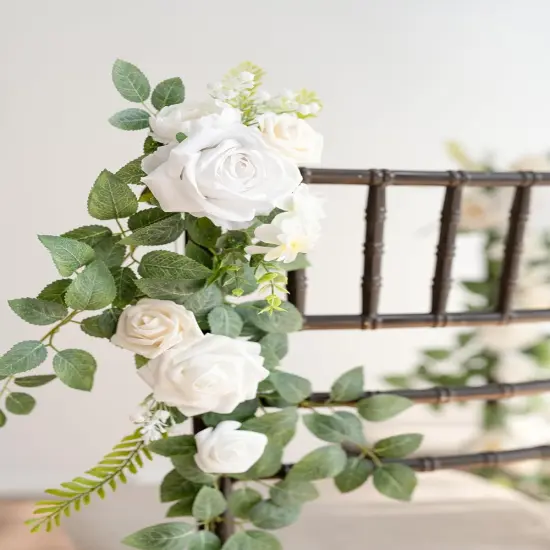 Ceremony Reception Church Rose Floral Faux Arrangement Party Outdoor Decor {3}