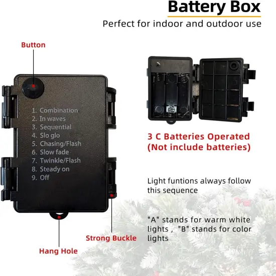 9ft Christmas Garland with Lights,Lighted Artificial Flowering Pine Garland {2}