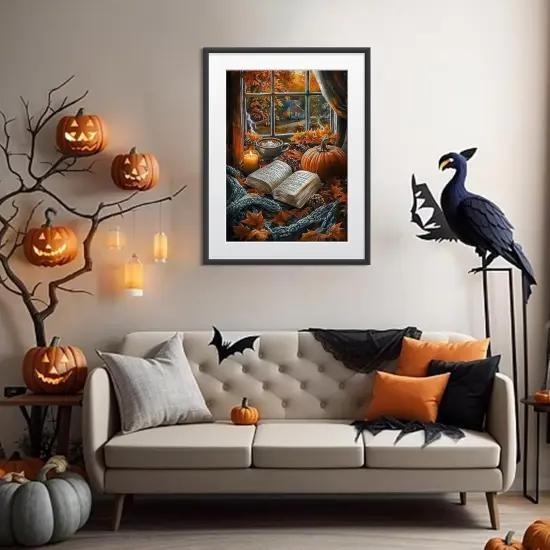 5D Fall Diamond Art Kits for Landscape Diamond Painting Reading Books Kits12x16 Inch {2}