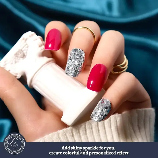 Silver Chunky Glitter {4}