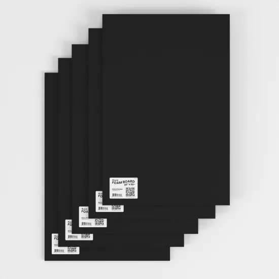 Foam Boards Black 20x30 in &ndash; 5 Pack &ndash; 50 Sets {2}