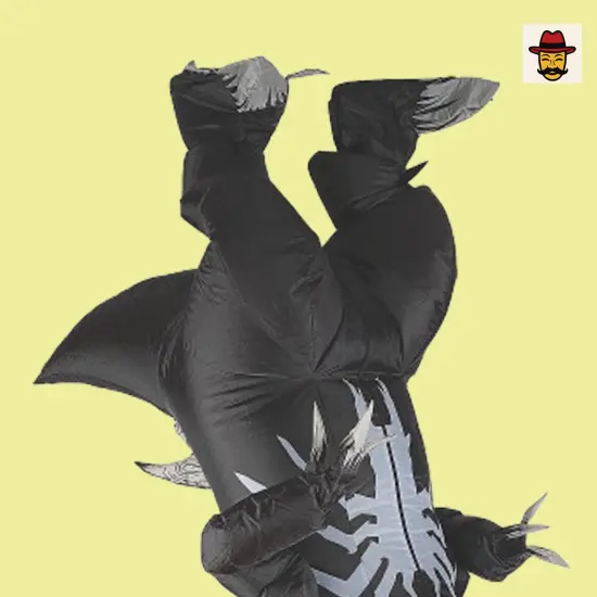 Venomosaurus Adult Inflatable Costume Marvel Villain Suit with Gloves and Fan {3}