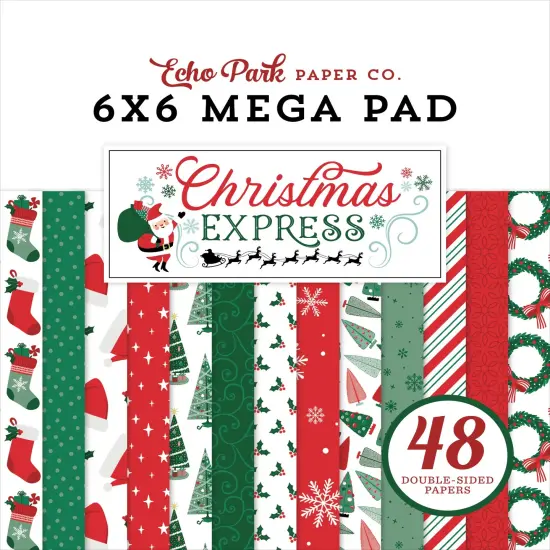 Echo Park Double-Sided Cardmakers Mega Pad 6"X6"-Christmas Express {1}