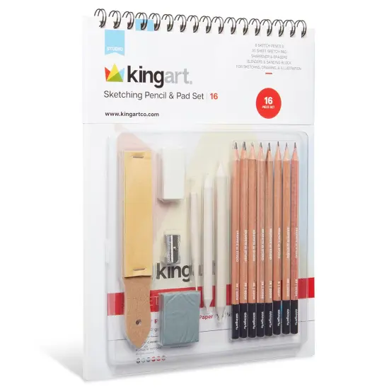 KINGART&reg; Sketching Set, 16 pc {4}