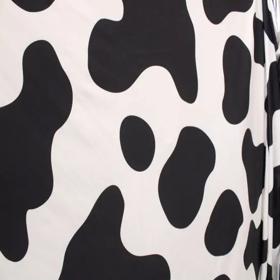 1 Yard Large Cow Pattern Spandex Material with Four Way Stretch for Leggings Swimwear Dancewear 58/60 Inch Width {3}