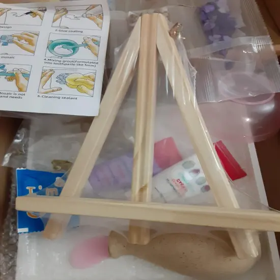 DIY Mosaic Vase Painting Kit &ndash; Arts & Crafts Kit with Flower Mosaic Stickers & Gems &ndash; Handmade Vase Craft for Kids & Adults &ndash; Room Decor & Christmas Gift {4}