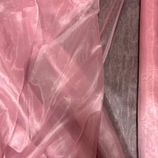 1 Yard Sheer Organza Fabric Crisp Lightweight Elegant Material for Decor Fashion Crafts Rose {1}