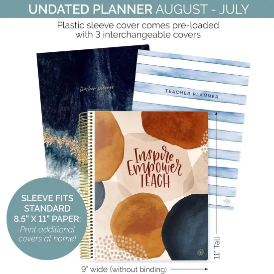 Undated Academic Year Teacher Planner & Calendar - Neutral {2}