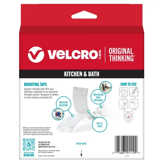 VELCRO(R) Brand Industrial Strength Low Profile Tape 1"X10'-White {2}