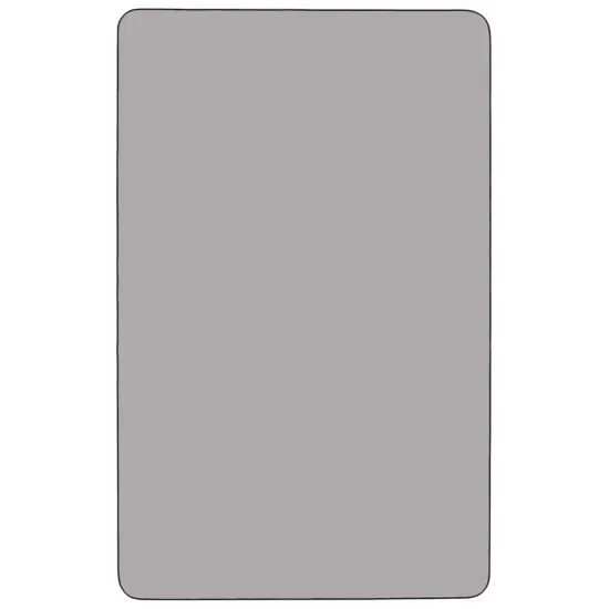 Emma and Oliver 24x48 Rectangle Laminate Adjustable Activity Table Gray {5}