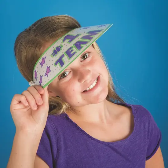 Color-Me&reg; Card Stock Visors with Elastic Coil Band (Pack of 48) {5}