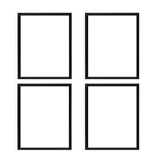 Creative Mark Illusions Floater Frame For 3/4" Deep Canvases - White - Set of 4 - For Galleries & Home Decor - Wood Floater Frames for Canvas Paintings- Complete Hanging Hardware {1}