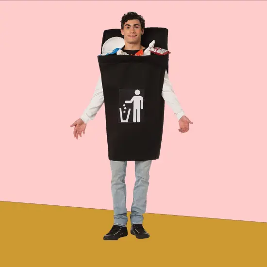 Funny Trash Can Adult Costume Tunic for Halloween Parties and Environmental Themes {3}