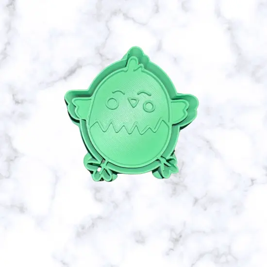 Easter Chick in egg cookie cutter/stamp {1}