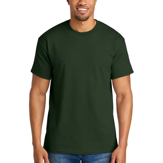 Gildan DryBlend T-Shirt, Adult Men Short Sleeve Arts and Crafts Shirt, Assorted Colors Tee Forest green {1}