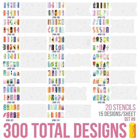 Complete Professional Airbrush Nail Kit with G25 Airbrush, Master Compressor TC-20, Air Hose, 20 Nail Stencils & 12 Custom Body Art Colors, 1 oz. {6}