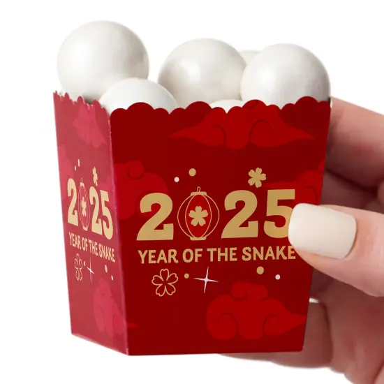 Big Dot of Happiness Lunar New Year - Party Mini Favor Boxes - 2025 Year of the Snake Treat Candy Boxes - Set of 12 {1}