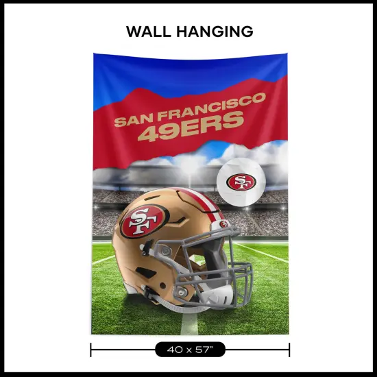 San Francisco 49ers NFL Midfield Wall Hanging Tapestry 40 x 57 inches {6}