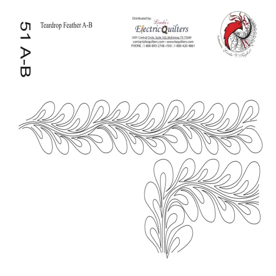 051 Teardrop Feather Pantograph by Linda V. Taylor {1}