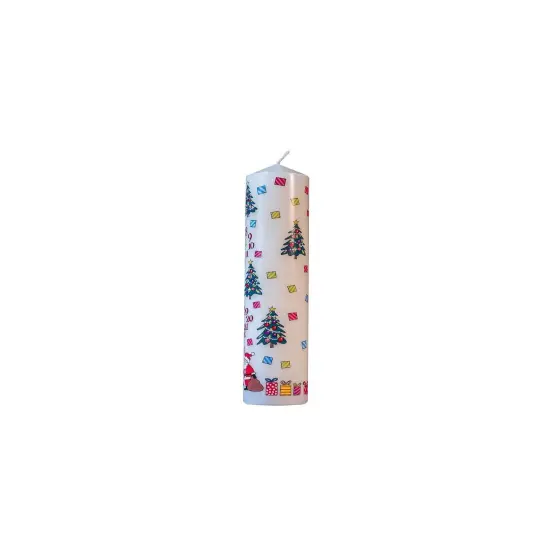 Christmas Trees Advent Pillar Candle {2}