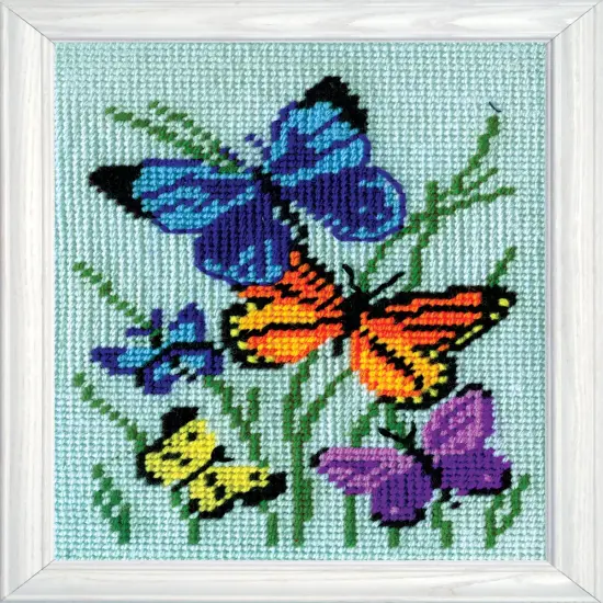 Design Works Crafts 2569 Needlepoint Kit, Butterflies Galore, 5" X 7" Needlepoint Kit Butterflies Galore {1}