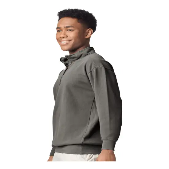 Comfort Colors&reg; Garment-Dyed Quarter Zip Sweatshirt Grey {5}