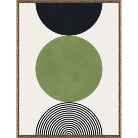 Circle composition 11 by Vitor Costa Framed Canvas Wall Art {1}