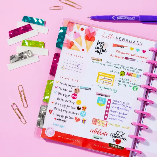 Avery Margin Ultra Tabs, 2.5" x 1", Holographic Jewel Tone Prism Designs, 32 Repositionable Sticky Tabs (2 Pack of 74147) {4}