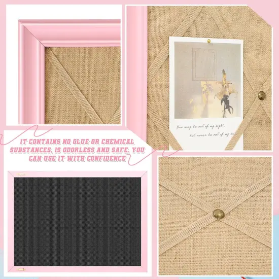 Pink Bulletin Cork Board with 20 Pushpins - 21"&times;27" {4}