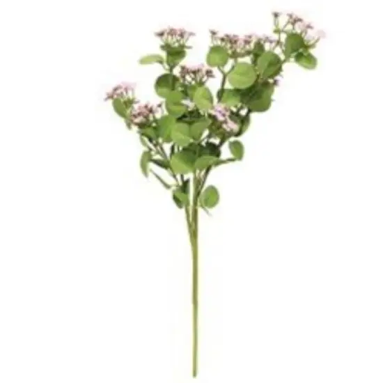 18 Inch Artificial Queen Ann&rsquo;s Lace Spray with Green Leaves and Faux Floral Stem for Home Decor Pink {4}