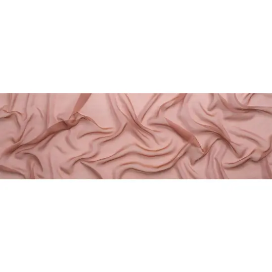 1 Yard Lightweight Silk Voile Fabric 54" Wide Iridescent Rose & Bronze for Scarves & Draping {3}