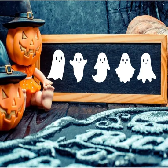 Ghost Halloween Stencils for Painting on Wood Shirts Holiday Cookie(45pcs 3in Ghost) {3}