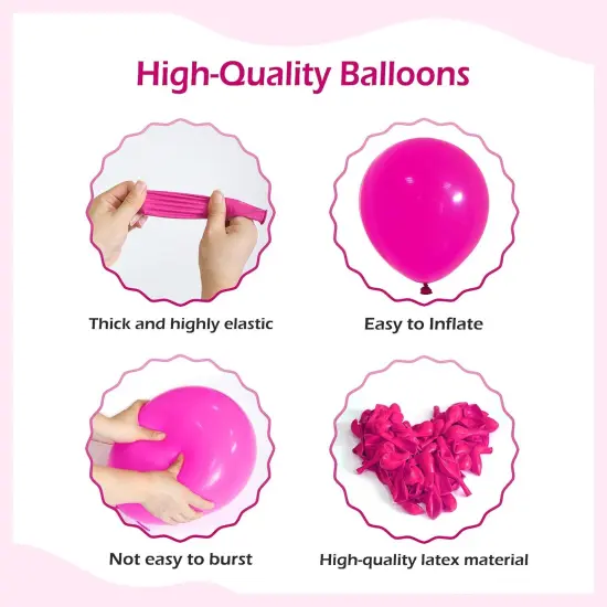 110pcs Hot Pink Balloon (Hot Pink) {2}