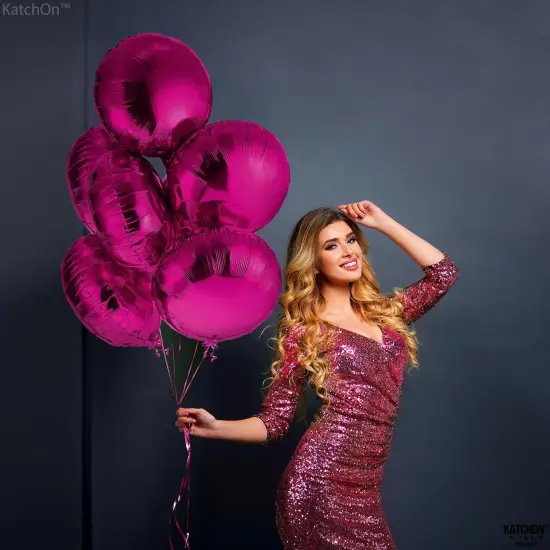 Big Hot Pink Round Balloon - 18 Inch(Hot Pink) {5}