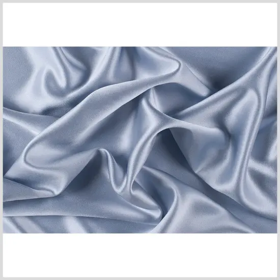 1 Yard Gray Dawn Silk Crepe Back Satin Elegant Solid Designer Sewing Fabric 44 inch Width {3}