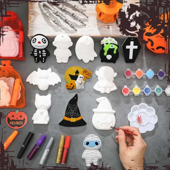 24 Sets Halloween Ceramics Painting Kits (Pumpkin) {5}
