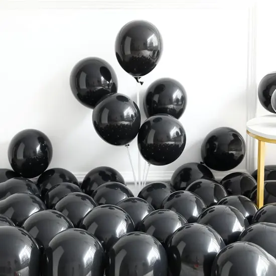 151 Pcs Black Burnt Orange Retro White Latex Balloons(Burnt Orange) {3}