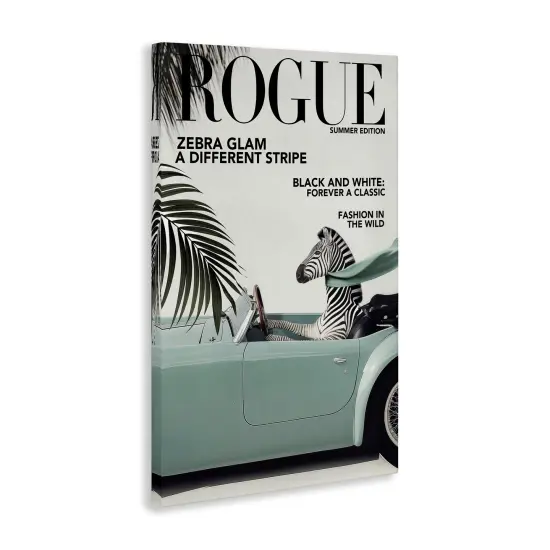 Stupell Industries Rogue Zebra Magazine Canvas By Annabelle Hall {3}